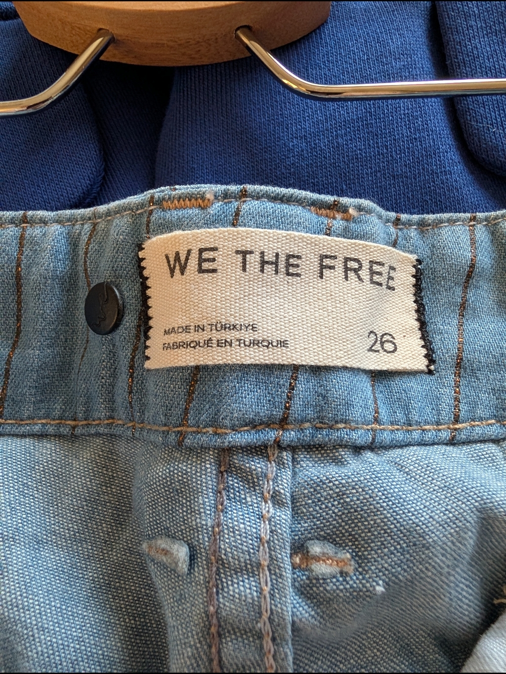 NWT Free People We The Free Don't Wait Up Pinstripe Boyfriend Jeans Size 26 - Picture 7 of 10